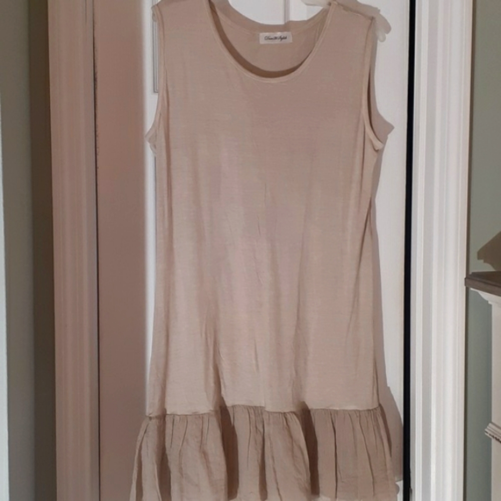 Boho ruffled light and breezy slip dress size L